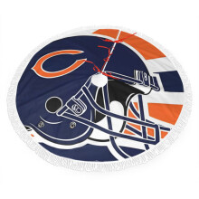 Jupe de sapin à franges Ours, compatible avec les couleurs des équipes NFL, décoration peluche, installation facile, cadeau idéal pour les fans