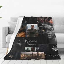 Couverture Black Panther, motif anime mignon, cadeau pour filles et garçons, flanelle ultra douce, légère et confortable, décoration pour lit et