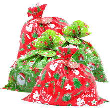 Lot de 4 grands sacs cadeaux de Noël, sacs à bonbons de Noël, sacs d'emballage pour cadeaux du Nouvel An