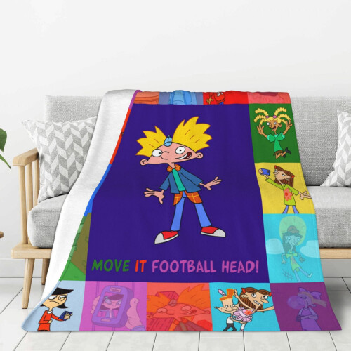 Hey Arnold Μαλακή και άνετη κουβέρτα βελούδινη, ελαφριά και ζεστή βελούδινη φανελένια 2