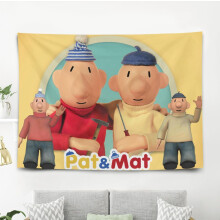 Pat & Mat -seinävaate makuuhuoneen seinäkoristeeksi, syntymäpäivälahjaksi, 7 x 5 jalkaa, 5 x 3 jalkaa