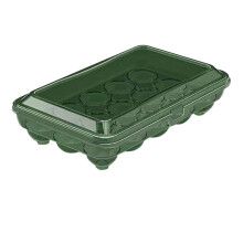 Contenitore per uova trasparente a 24 scomparti - Compatibile con organizer da cucina e frigorifero, cestino porta uova in plastica con ruote di XIUH
