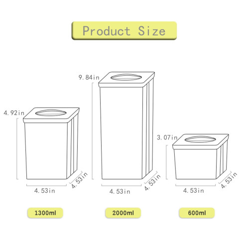 Βάζο αποθήκευσης Begine Knob Seal Pink2000ml, Αεροστεγές δοχείο τροφίμων με καπάκι, Πλαστικό 1