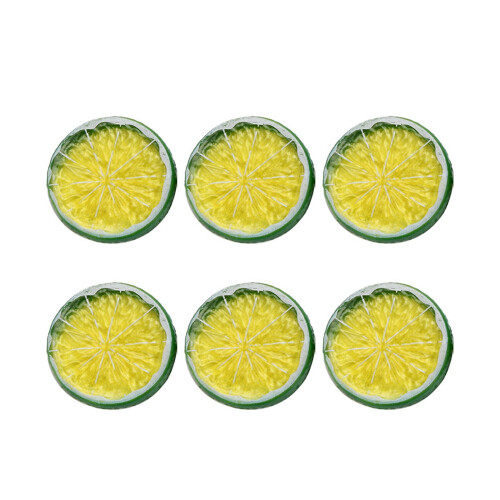 GadgetVLot6Pcs Tranches de citron artificielles vertes