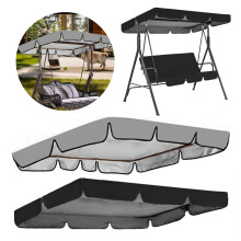 Hariumiu Patio Swing Chair Canopy Replacement Waterproof Sun Shade Cover UV-Resistant Hammock Swing Seat Canopy Porch Swing Canopy Replacement