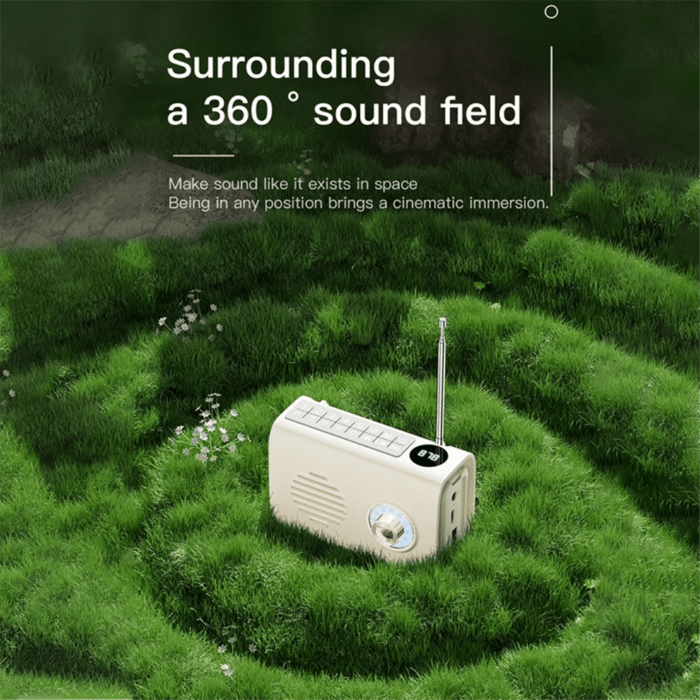 Mini Portable Fm Radio Outdoor Solar Radio Bluetooth Speaker With Colorful Support Handsfree Call -C Light 9423501353740