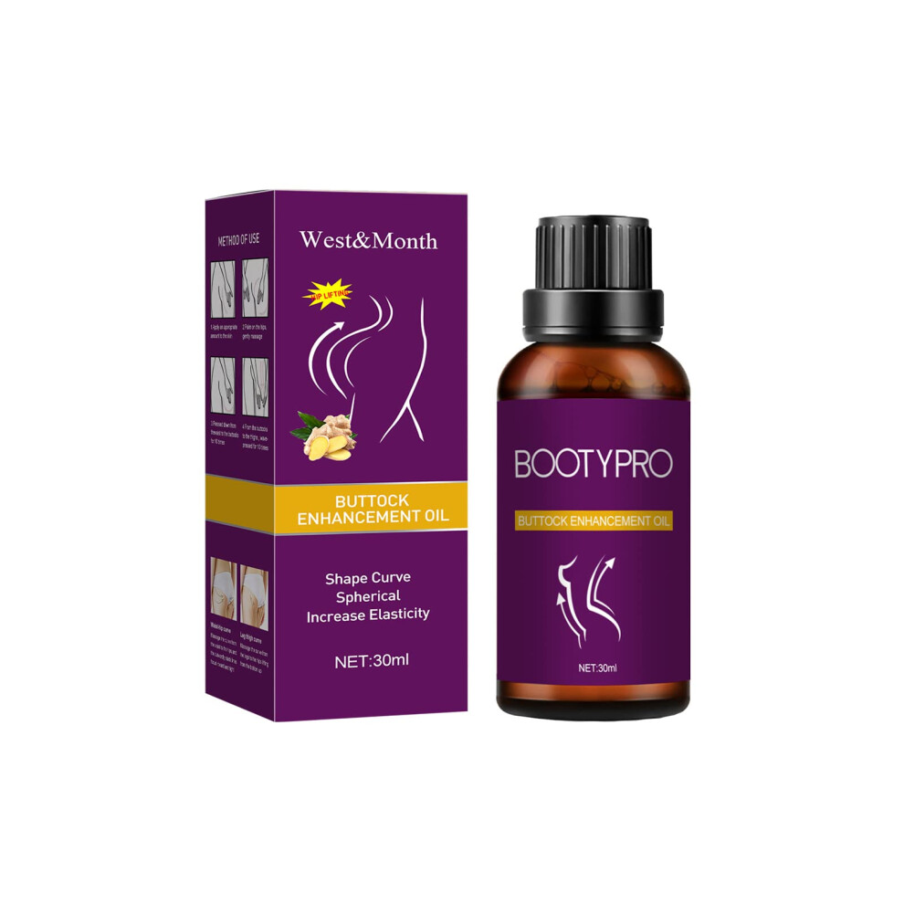Buttock Lifting Oil with Botanical Blend for Firming Lift and Deep Hydration, 30ml