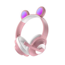 Kabellose Kopfhörer für Kinder und Erwachsene, kompatibel mit dem Michael Call Katzenohren (gedämpftes Brot) Spiel-Headset
