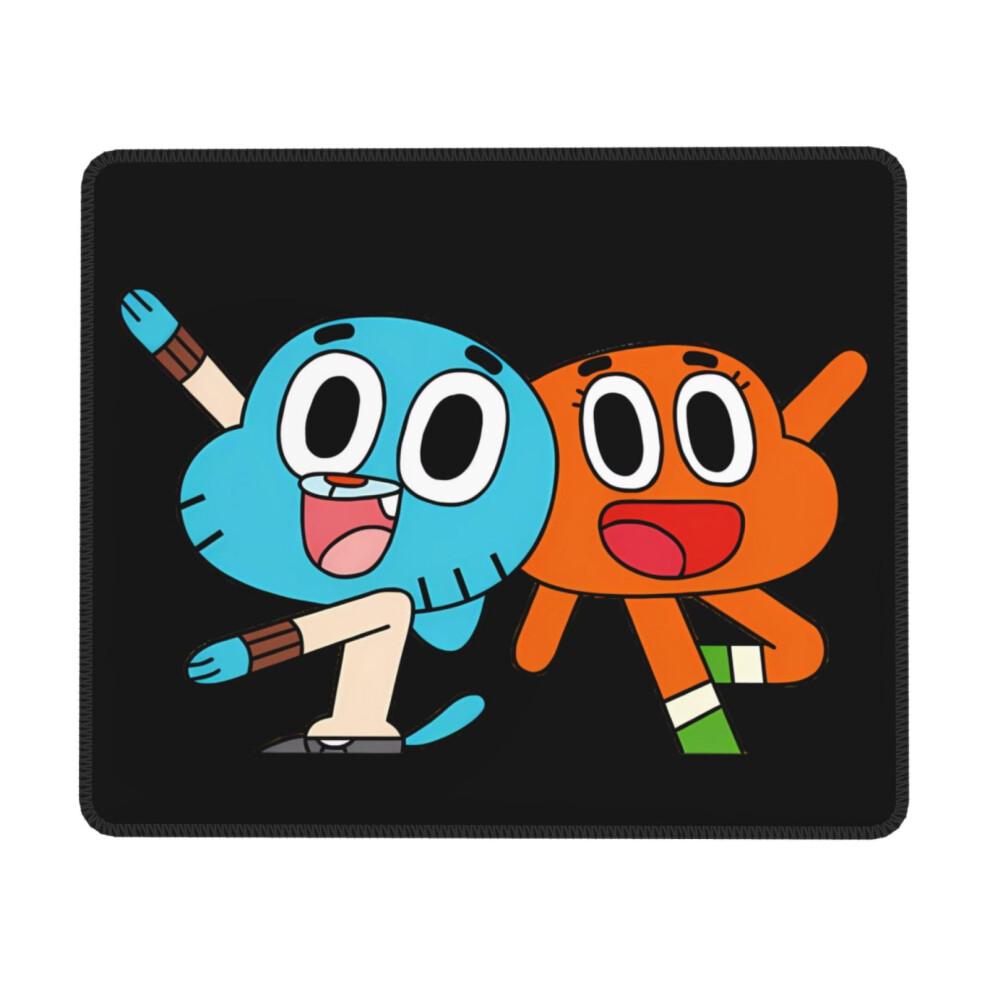 Rubber Lock Edge Mouse Pad Compatible With Pc/Laptop, Multi-Use Gaming/Office/Writing Pad, Amazing World Of Gumball Design 9395123109572