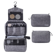 Mochila Jacenvly para portátil, neceser colgante, bolsa de viaje transparente, estuche para cosméticos y artículos de aseo.