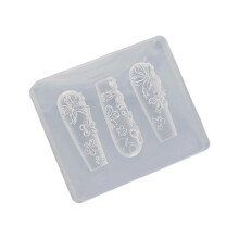 Nail Art Stencils with 3D Butterfly and Flower Mold, Reusable Gel Manicure Stamping Plate
