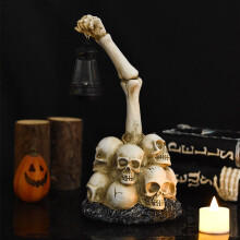 Διακόσμηση Σκελετών για το Halloween με Φανάρια LED, Αγάλματα Εξωτερικού Κήπου για