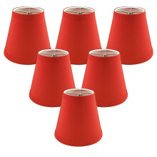 Abat-jour Ă pince Empire Flame CS-1002-5RED-6, rouge, 3 x 5 x 4,5 cm, lot de 6, Royal Designs, Inc.