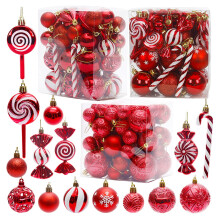 SUSUchens 40pcs Christmas Balls Set, Colorful Shatterproof Baubles with Lanyard, Festive Xmas Tree Decor for Home or Shop Window, Silver - Compatible