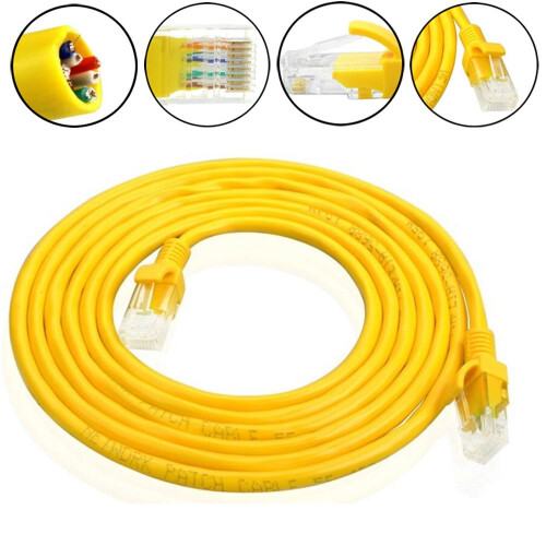 Kiplyki Wholesale10M Κίτρινο Εξωτερικό Καλώδιο Ethernet Δικτύου Cat5e100% Χάλκινο RJ45 1