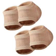 Heel Socks with Moisturizing Gel Protector for Cracked Heels, Breathable Antislip, 2 Pairs