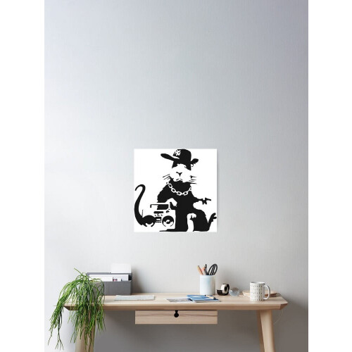 Gangsta Rat - Banksy Graffiti Modern Art Decor Unframe 1