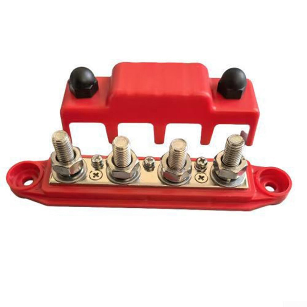 Heavy Duty 12V 48V Dc Bus Bar Power Distribution Block 250A With 4 Stud Terminals For Rv Boat Trailer Car Electrical Wiring 9044945761498