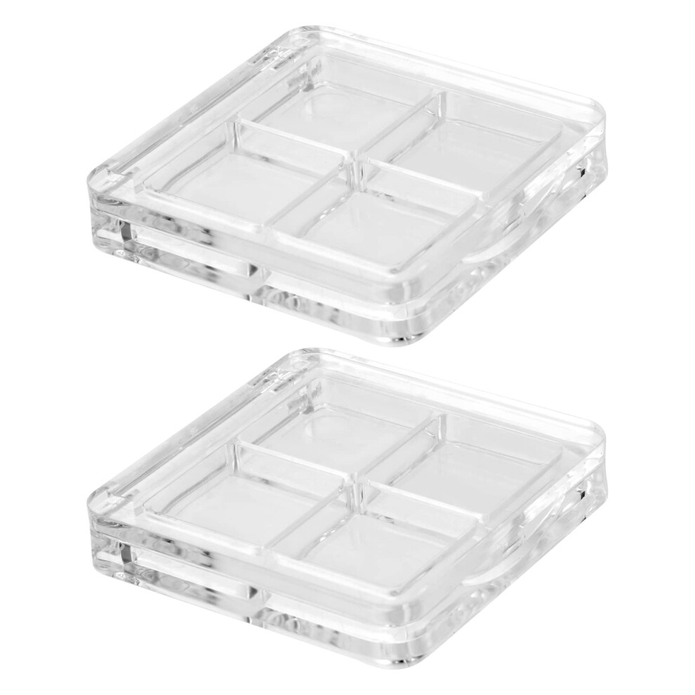 Empty Eyeshadow Palette 4 Grid Refillable Makeup Palette Container for DIY Custom Travel Use
