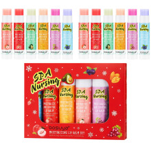 12 Pack Christmas Lip Balm Set with 6 Flavors, Moisturizing Lip Care for Dry Lips, Holiday Gifts