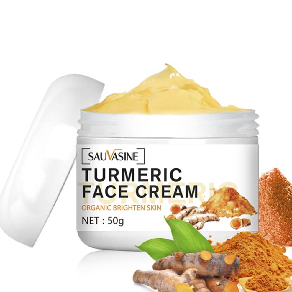 Cream/Dark Turmeric Vitamin C Face Brightening Moisturizer For Spots And Even Skin Tone 50G