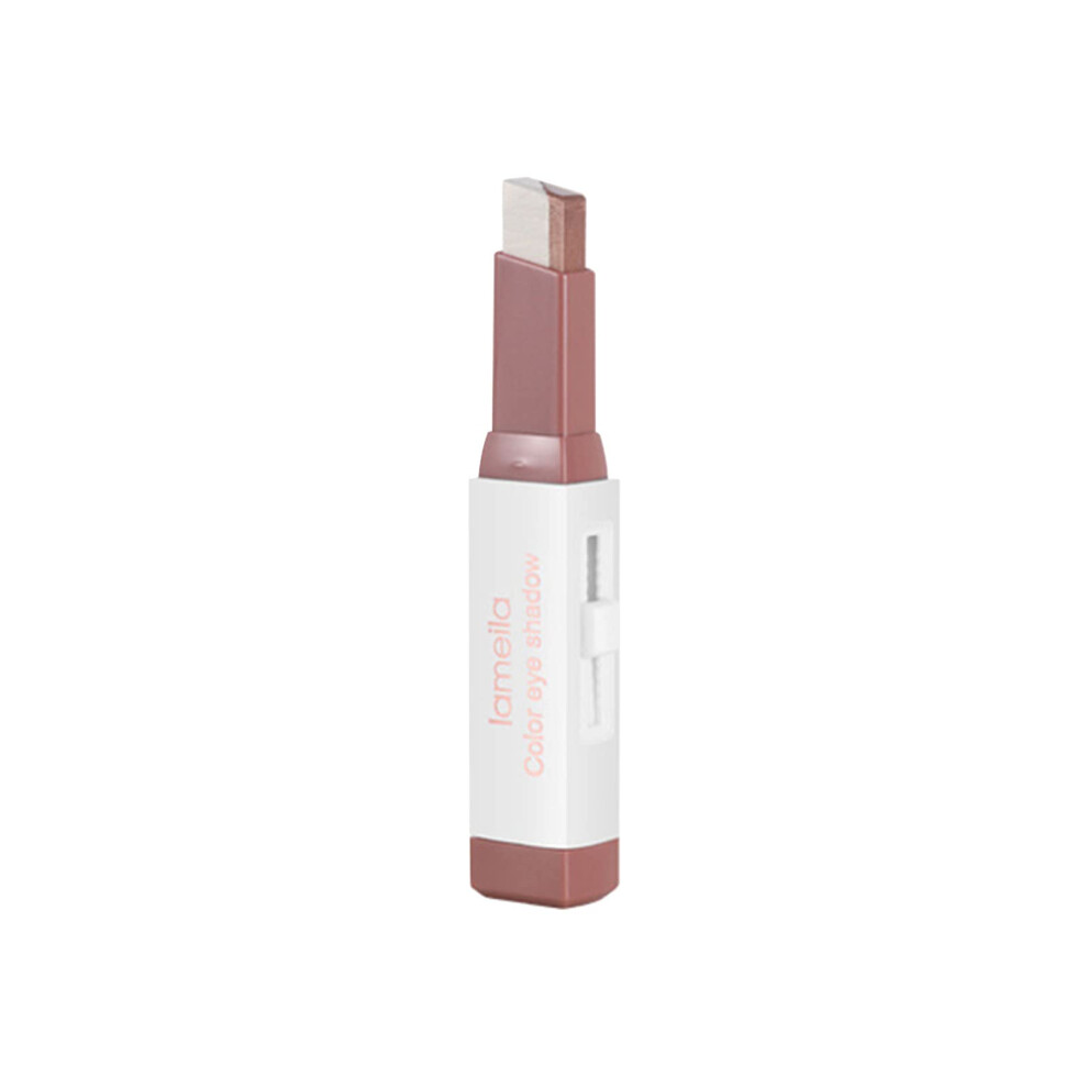 Peach Eyeshadow Stick Dual Shade Waterproof Long Wear Matte And Shimmer Gradient Makeup ( Blossom)