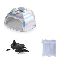 84W UV LED Nail Lamp Gel Nail Dryer with Timer Smart Sensor FullHand Quick Curing Silvery