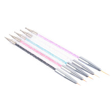 5pcs DualEnded Nail Art Brush Pens with Precision Fine Tip for Manicure and Detail Drawing