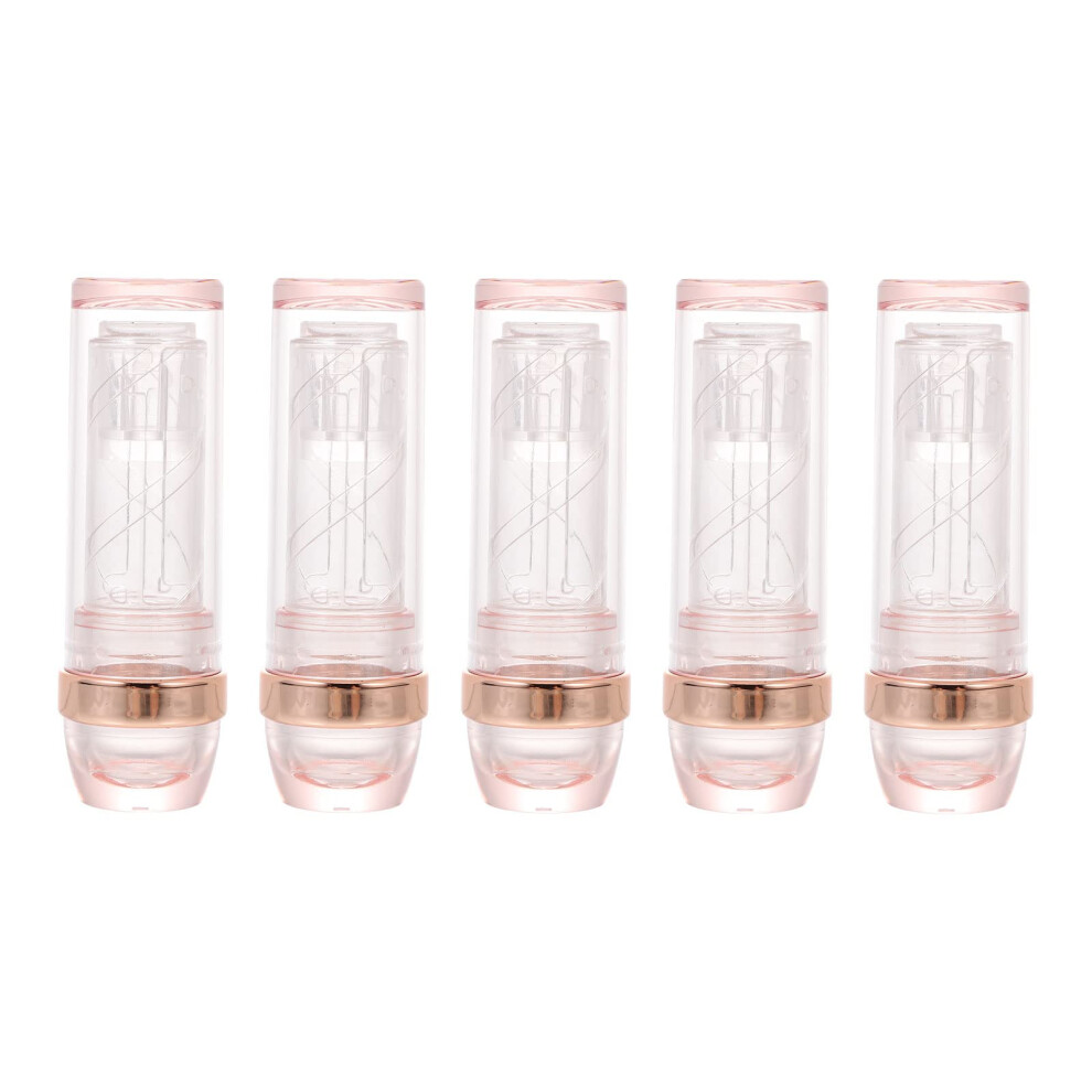 5Pcs Transparent Lip Gloss Tubes with LeakResistant Closure, Refillable Empty Balm Containers