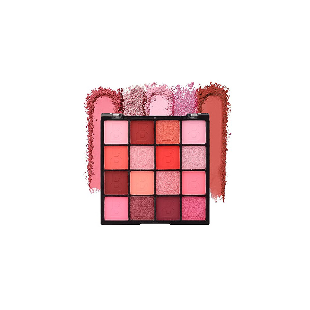 16 Color Eyeshadow Palette Matte Shimmer Glitter Waterproof Warm Tones  Pigment