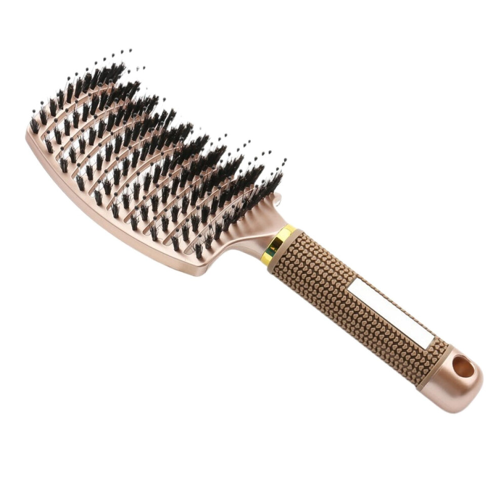 Hair Detangling Brush with DualAction Boar and Nylon Bristles for Curly and Thick Hair