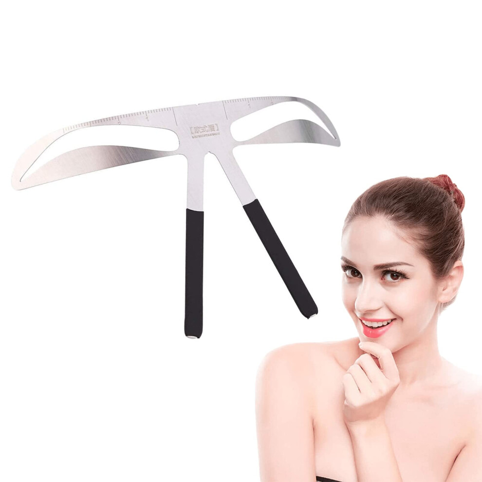 Adjustable Eyebrow Stencil Kit with Bendable Mapping Ruler and Reusable Brow Shaping Tools