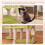 Poste para arranhar floral e plataforma acolchoada de pelúcia e árvore para gatos 5
