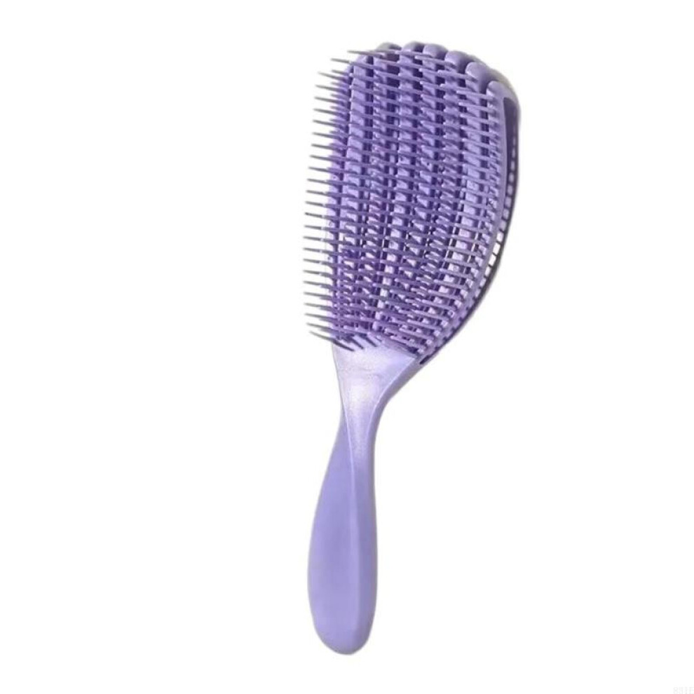 Unisex Detangling Comb For Curly Hair With Flexible Nylon Teeth And Ergonomic Handle For Gentle Knot Removal