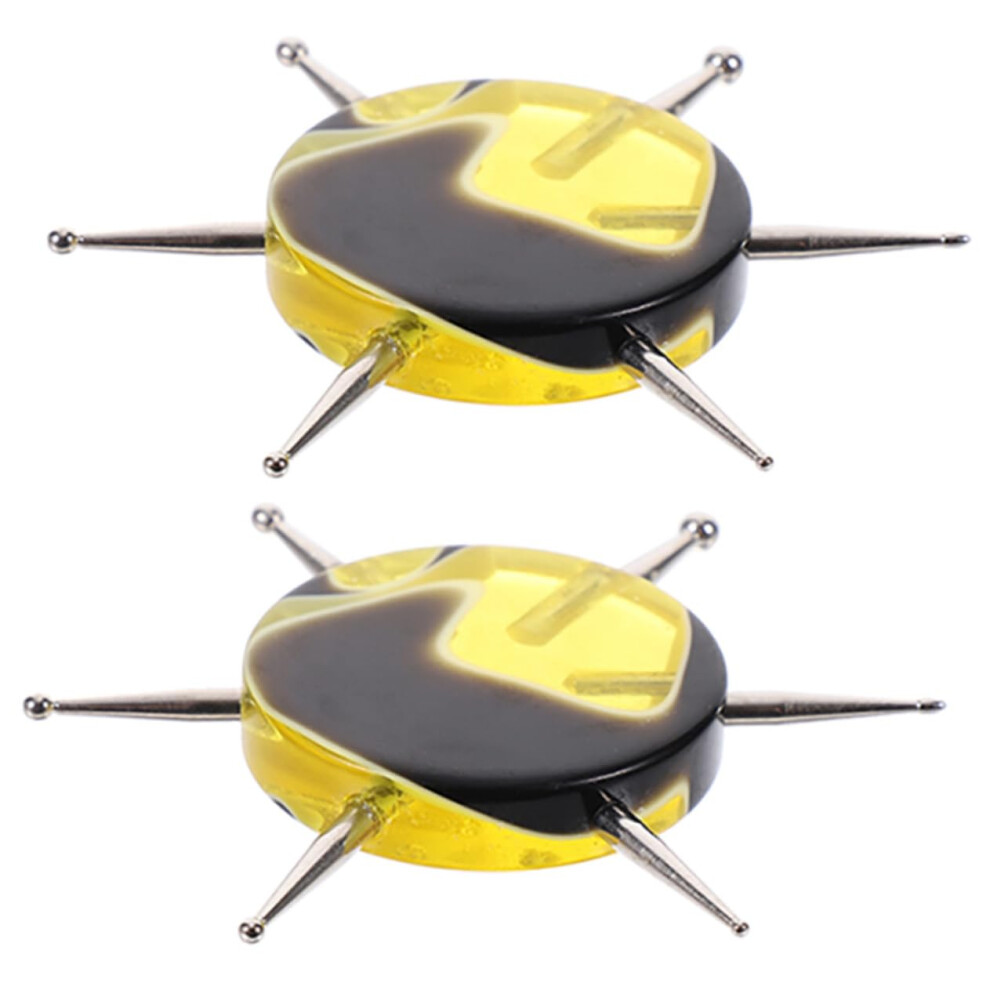 2pcs Multi Needle Nail Art Dotting Tool with Ergonomic Grip for Manicure and Clay Detailing