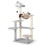 113cm High Modern Scratching Post with Removable & Padded Viewing Platform Climbing Tree 1