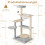 113cm High Modern Scratching Post with Removable & Padded Viewing Platform Climbing Tree 2