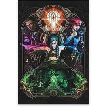Aaroca KANCAIGOU Arcane Jinx animated movie poster Canvas Prints Wall Art poster Home Decor JK003 Canvas Posters Framed/Unframed
