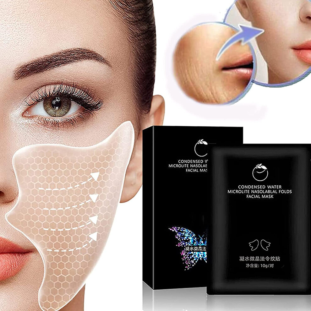 Hyaluronic Acid Face Patch AntiWrinkle Lifting Nasolabial Mask Deep Hydration 20 Pairs