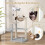 113cm High Modern Scratching Post with Removable & Padded Viewing Platform Climbing Tree 3
