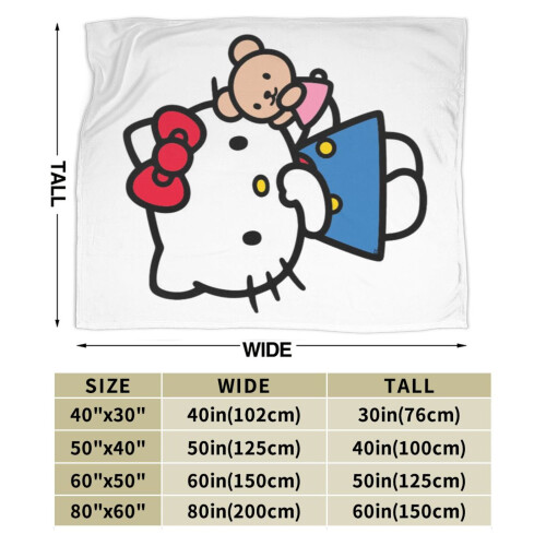 Hello Kitty Blanket Ultra-Soft Micro Fleece Blanket Microfiber Throw Blankets For Couch Sofa Bed40"X30" 2