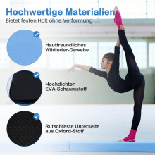 Kladina gymnastická kladina 210 cm skládací gymnastická kladina protiskluzová kladina do 73 kg modrá