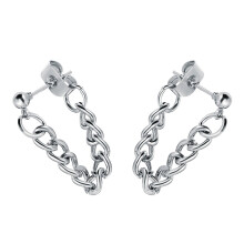 1 Pair Creative Ear Piercing Personalized Chain Earrings Metallic Alloy Earrings Fashion Ear Piercing for Girls