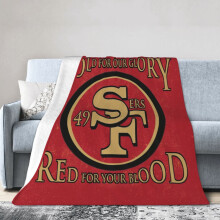 Coperta in micropile ultra morbida dei San Francisco 49ers, coperta in microfibra di lusso per tutte le stagioni, calda e adatta a letto, divano e