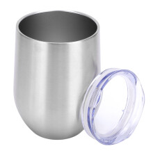 Copo térmico de 350ml com tampa, parede dupla em aço inoxidável com isolamento a vácuo, ideal para café, vinho, cerveja e outras bebidas quentes