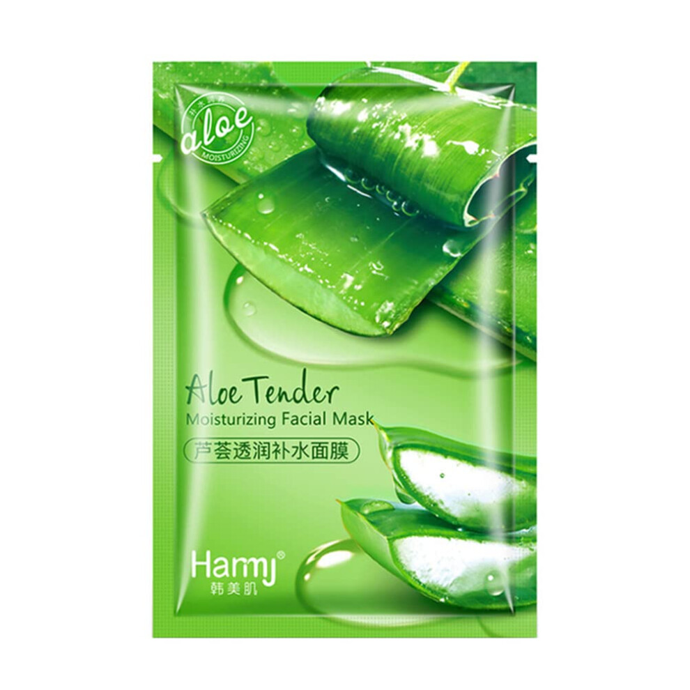 Facial Sheet Mask Aloe Vera Hydrating Oil Control Brightening AntiAging Skin Care 30PCS