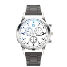 Orologi da polso da uomo FAMTKT, orologi di lusso al quarzo con quadrante in acciaio inossidabile e bracciale casual, regali per lui