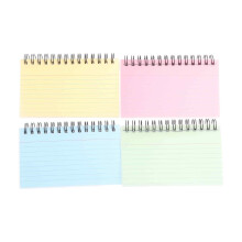 Lot de 200 fiches lignées à spirale, idéales pour la révision. Elles sont colorées (bleu, rose, vert) et servent de fiches de révision.