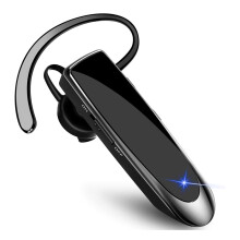 Comfortable to Wear Bluetooth Headset, Wireless Handsfree Earpiece with Ergonomic Design, Carrying Case Provided for Protection, Long Battery Life