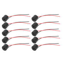 Aktiv buzzer til signalalarmsystemer, elektronisk alarm med høj, meget høj tone, piezo-sirene, sikkerhedshørbar enhed, kablet stik DC3-24V